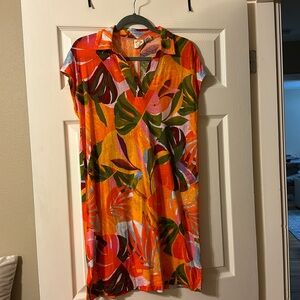 Orange Beachy Vacation Dress